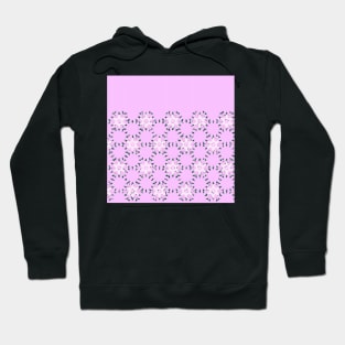 Pink Abstract Flower Pattern Hoodie